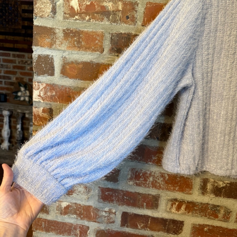 Altar'd State Soft Lilac Crew Neck Sweater - Picture 3 of 6